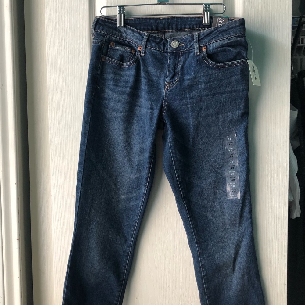 Aeropostale dark wash denim blue jeans
